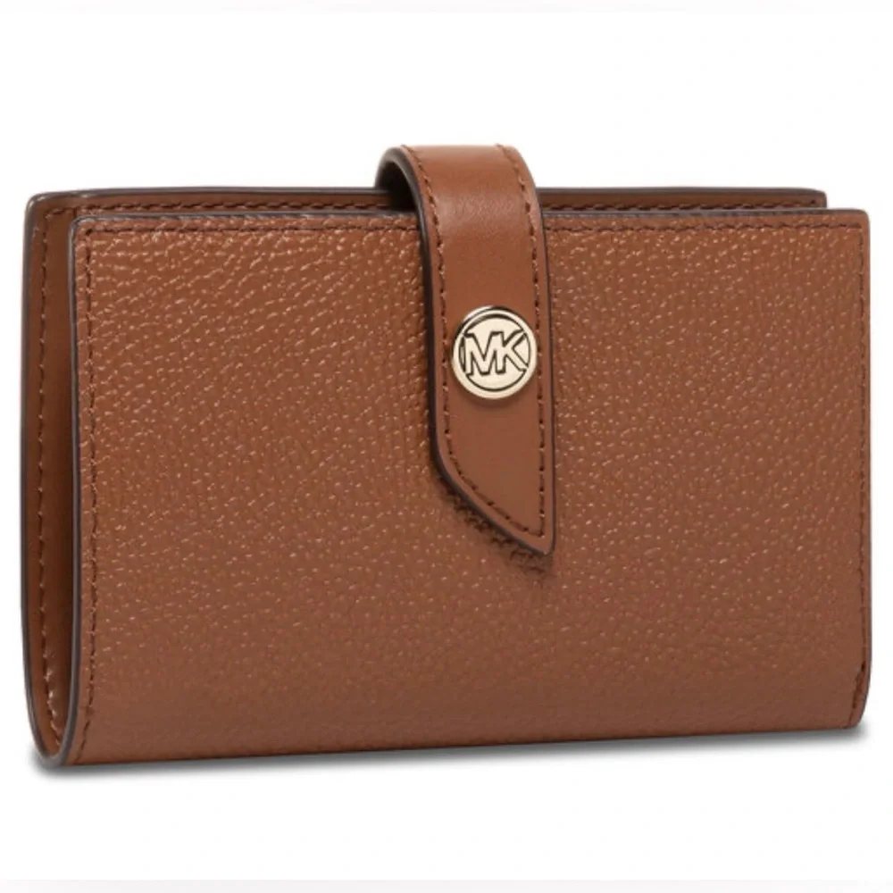 Michael Kors Tan Leather Wallet with Gold Accent